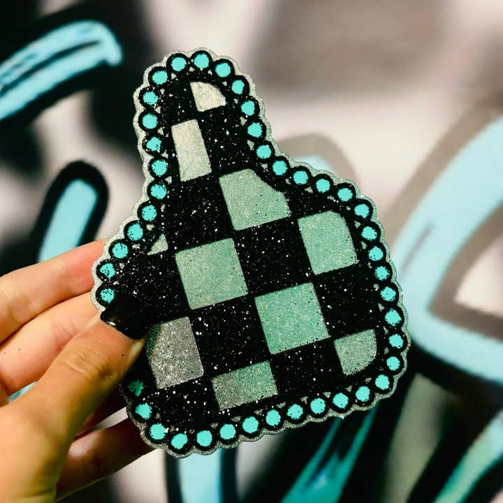 Cow Tag Car Freshie for wholesale by Rowdy Girl Freshies