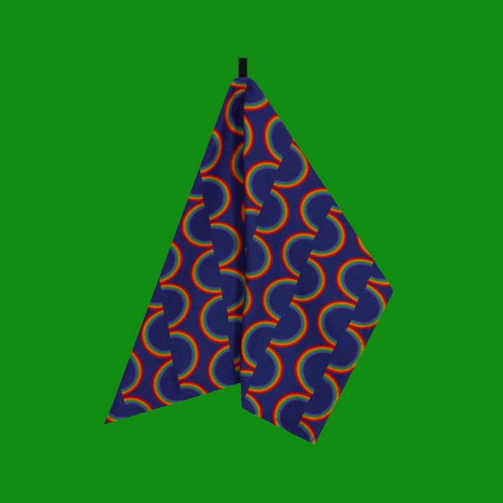 Torchon à rayures arc-en-ciel pour la vente par UmmPixies