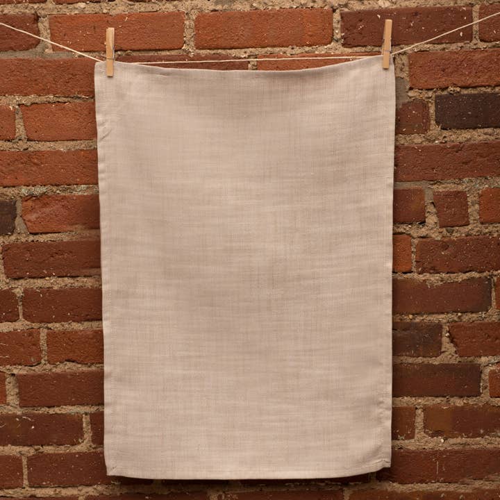 Natural Wovens 18x26 Oyster Natural Polyester Tea Towel for wholesale by Heritage Lace