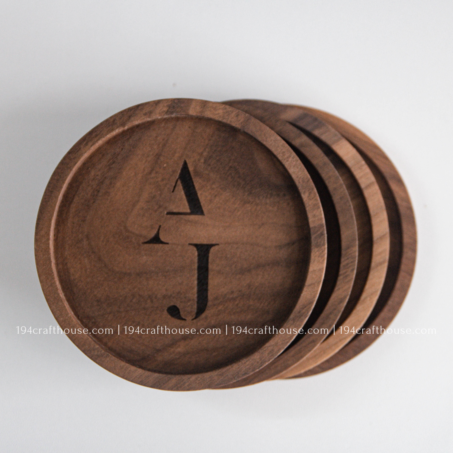 194 Craft House - Wholesale Coasters - Custom Logo Engraved Round Wood Coaster - Home Decor & Gifts5