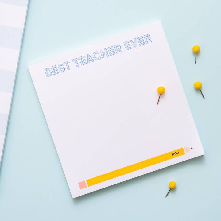 Best Teacher Ever Notepad for wholesale by Joy Creative Shop
