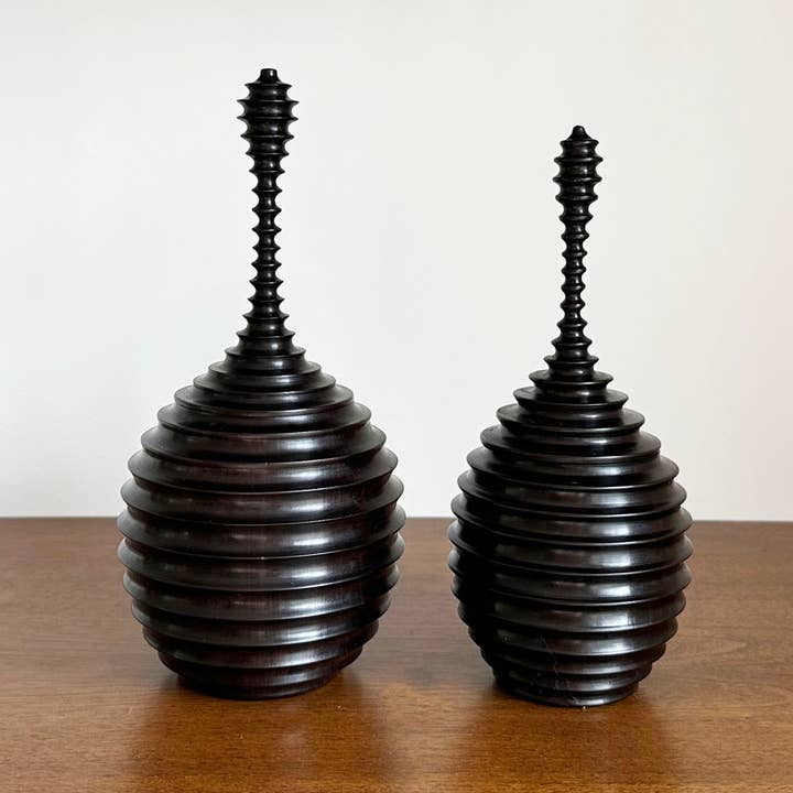 OUTPOST ORIGINAL - Vente Décorations de table - Vase en bois d'ébène - Gamme Tembe2