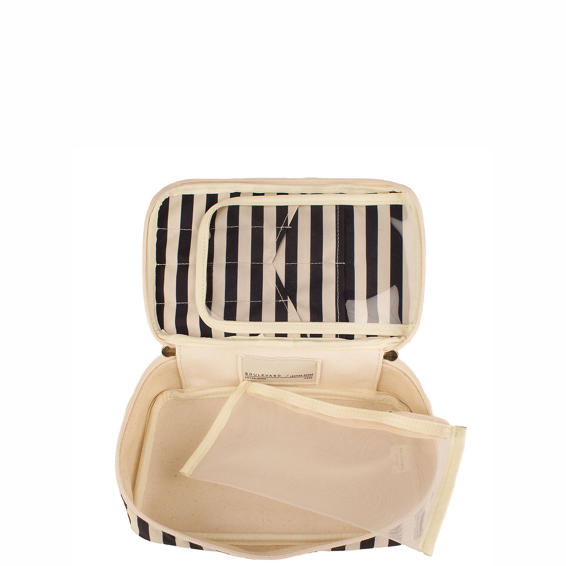 Boulevard - Wholesale Makeup/Cosmetic Bag - "Megan" Nylon and Leather Makeup Case (Personalizable)25