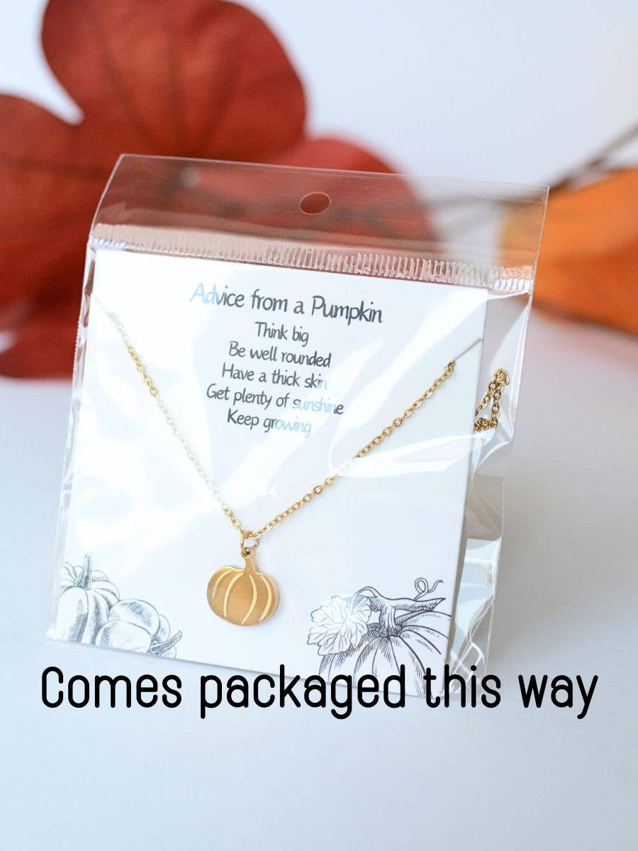 Two and Crew - Faith Based Jewelry & Gifts - Wholesale Pendant/Charm Necklace - Pumpkin Necklace – Fall Halloween jewelry, Thanksgiving gift5
