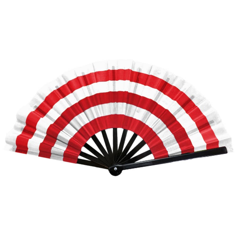 Sensibling Corp. – Engroshandel Tilbehør til foldbar ventilator – Farveblokstribet sammenklappelig håndventilator til linedance5