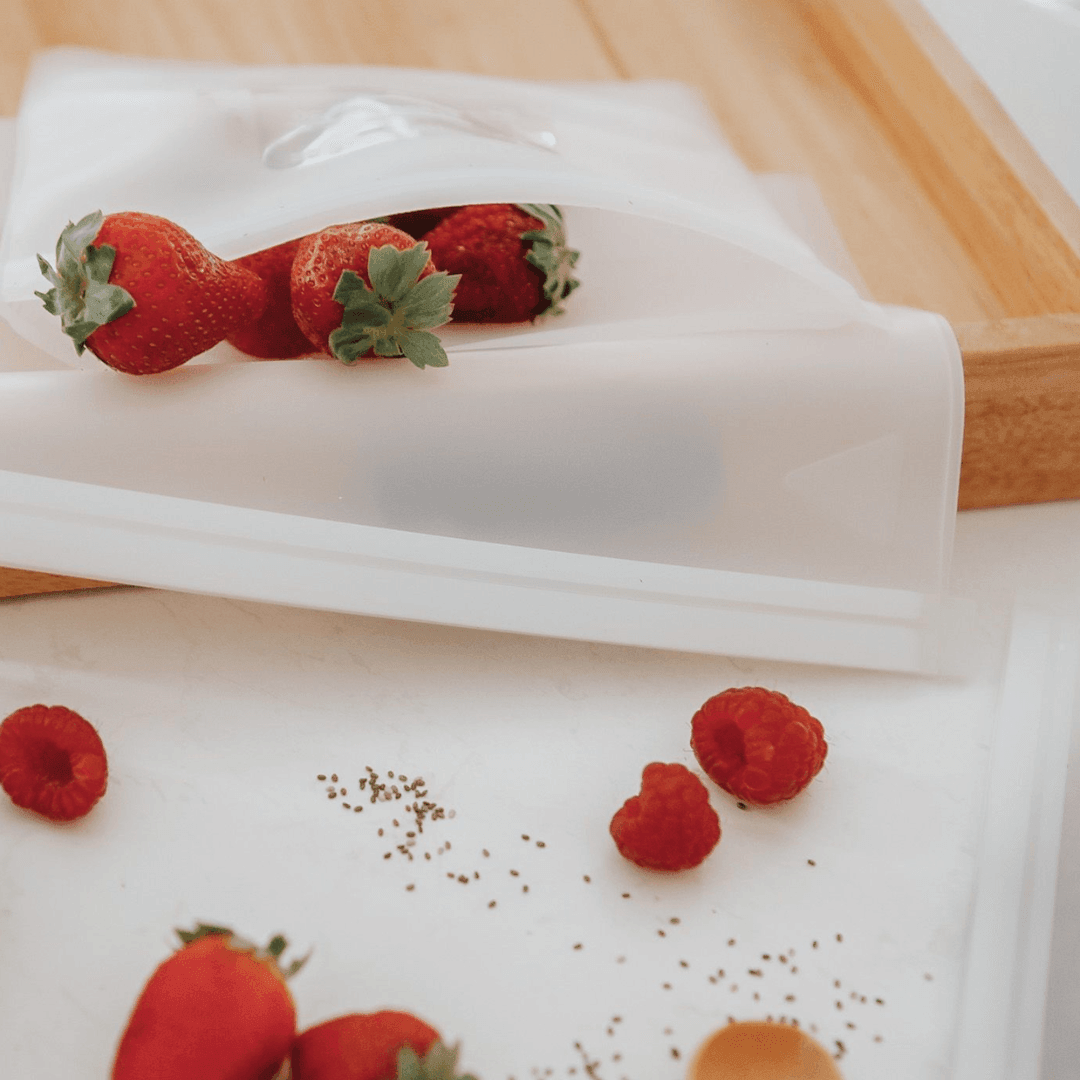 Us and The Earth - Vendita all'ingrosso Involucro/sacchetto per alimenti - Sacchetto richiudibile in silicone riutilizzabile 1000ml | Sacchetto per congelatore6