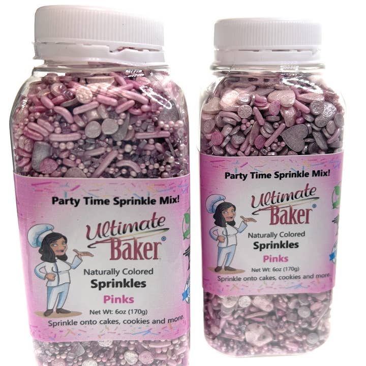 Ultimate Baker - Wholesale Sprinkles - Ultimate Baker Sprinkles Pinks Mix (6oz Retail)0