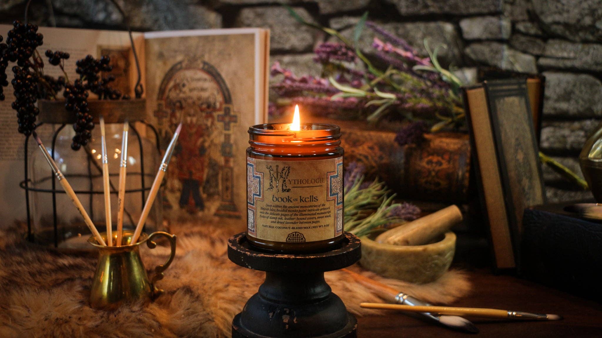 Mythologie Candles - Wholesale Jar/Filled Candle - Book of Kells2
