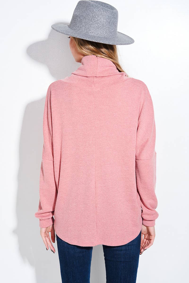 Phil Love - Wholesale Tunic - Women's - T916G9397 - Cowboy Christmas Women's Cowl Neck Knit Top1