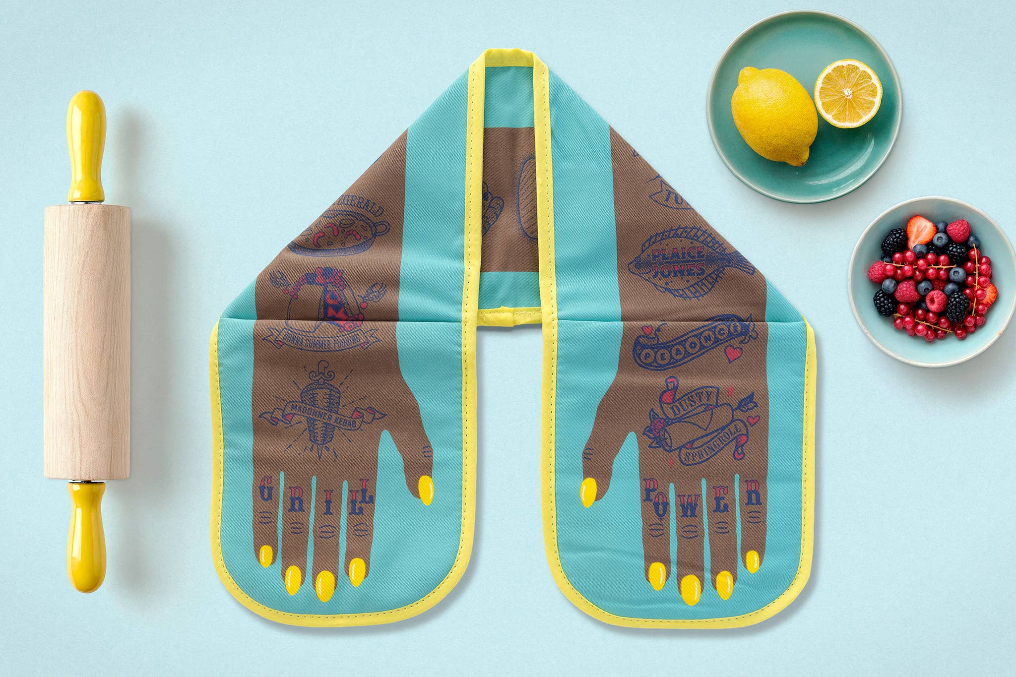 Studio Gardiner - Vendita all'ingrosso Guanti da forno/Presine - Grill Power - Guanto da forno doppio (scuro)2