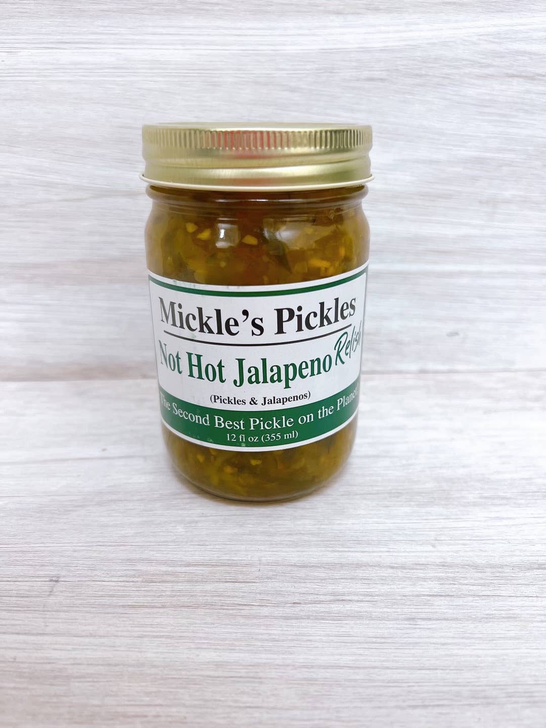 Mickle’s Pickles - Wholesale Pickled vegetables - RELISH Not Hot Jalapeno Mickle's Pickles 12oz Jar