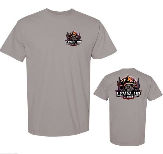 The Buffalo Works - Wholesale Screen Printed T-Shirt - Unisex - Level Up - Custom t-shirt (Diesel design)