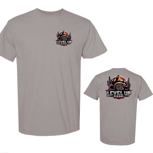 The Buffalo Works - Wholesale Screen Printed T-Shirt - Unisex - Level Up - Custom t-shirt (Diesel design)0