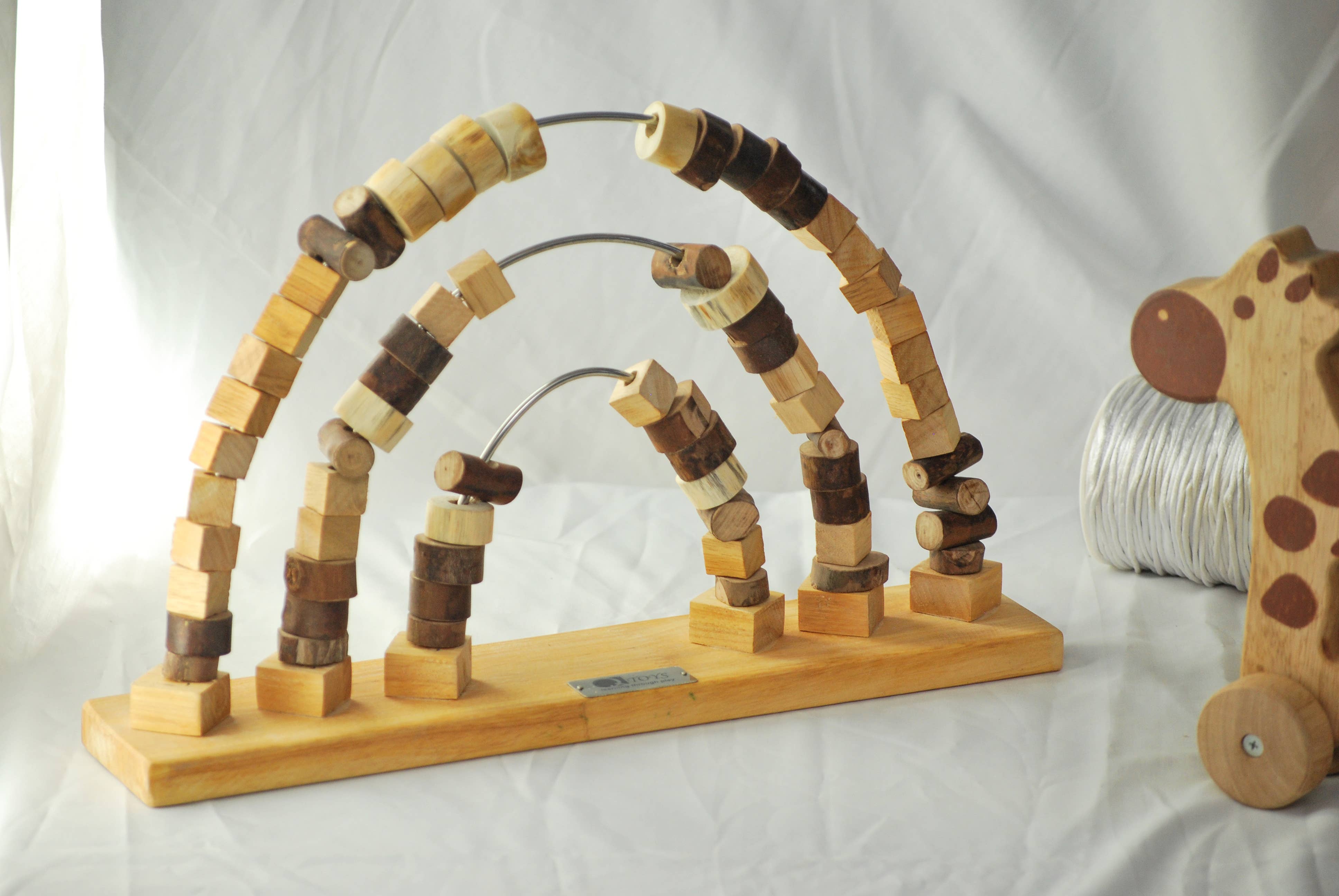 Q Toys - Wholesale Wood toy – Child - Rainbow Tracing Beads2