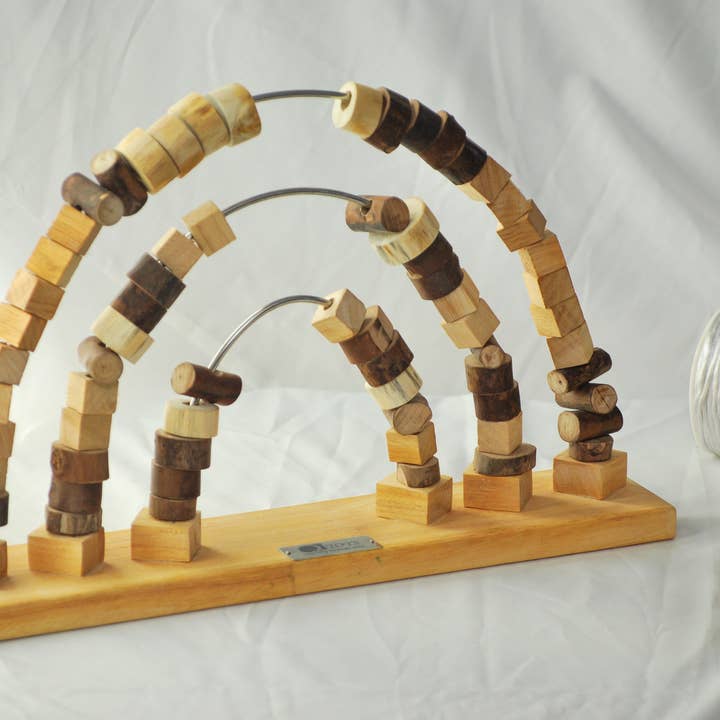 Q Toys - Wholesale Wood toy – Child - Rainbow Tracing Beads2