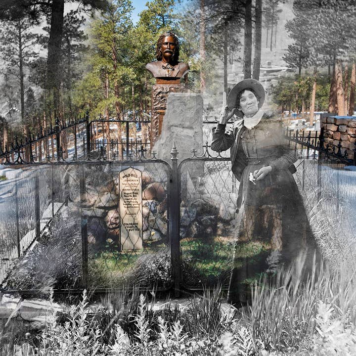 Deadwood Vintage + Modern Art Print| Wild Bill Calamity Jane for wholesale by Time Travel Art