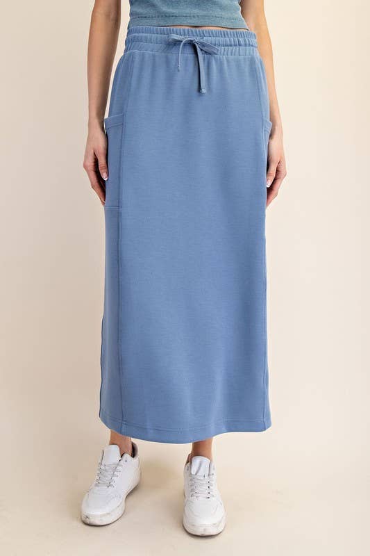 Sunday Morning – wholesale Kjol - Dam – S327037- AVSLAPPAD PASSFORM MODAL SCUBA LÅNG KJOL5