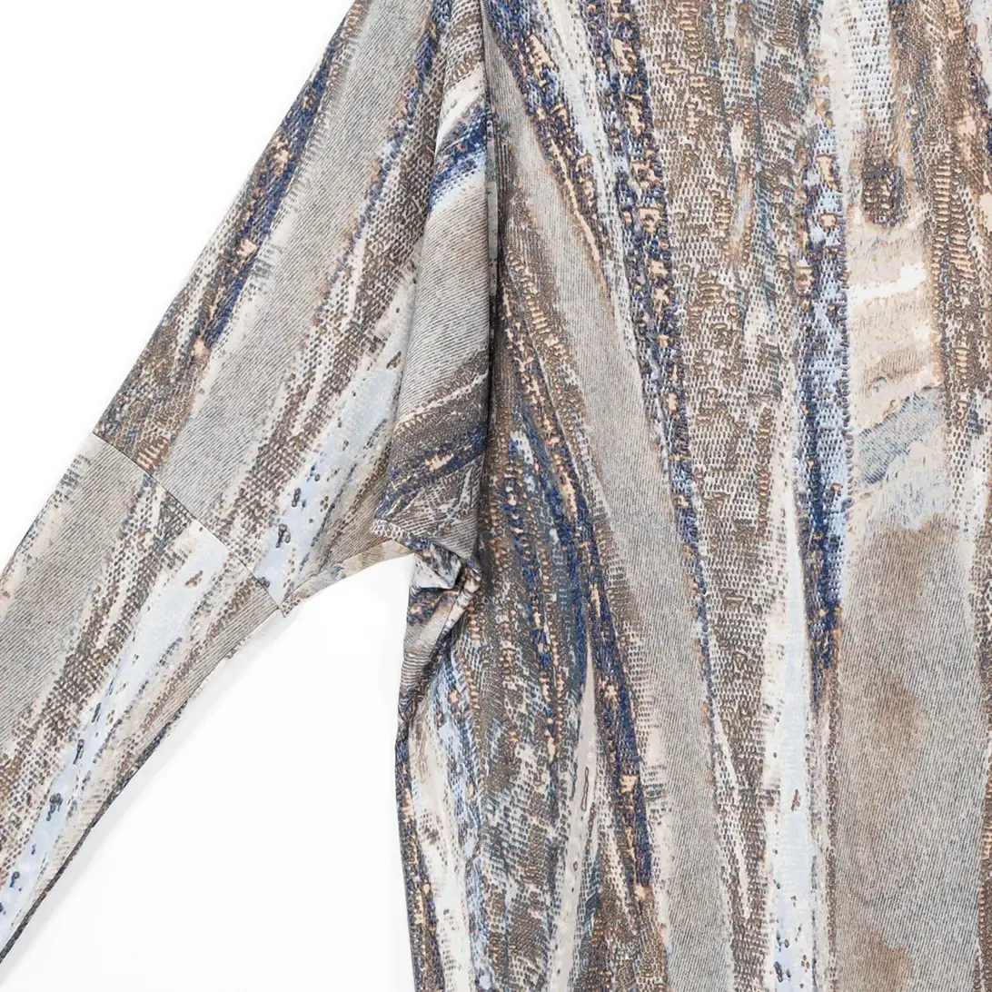 olive multi T58P6 - Maglietta con maniche Dolman - Python Taupe in vendita all'ingrosso su Faire6