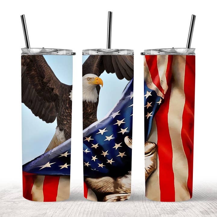 Bald Eagle Tumbler for wholesale by Imprintsink