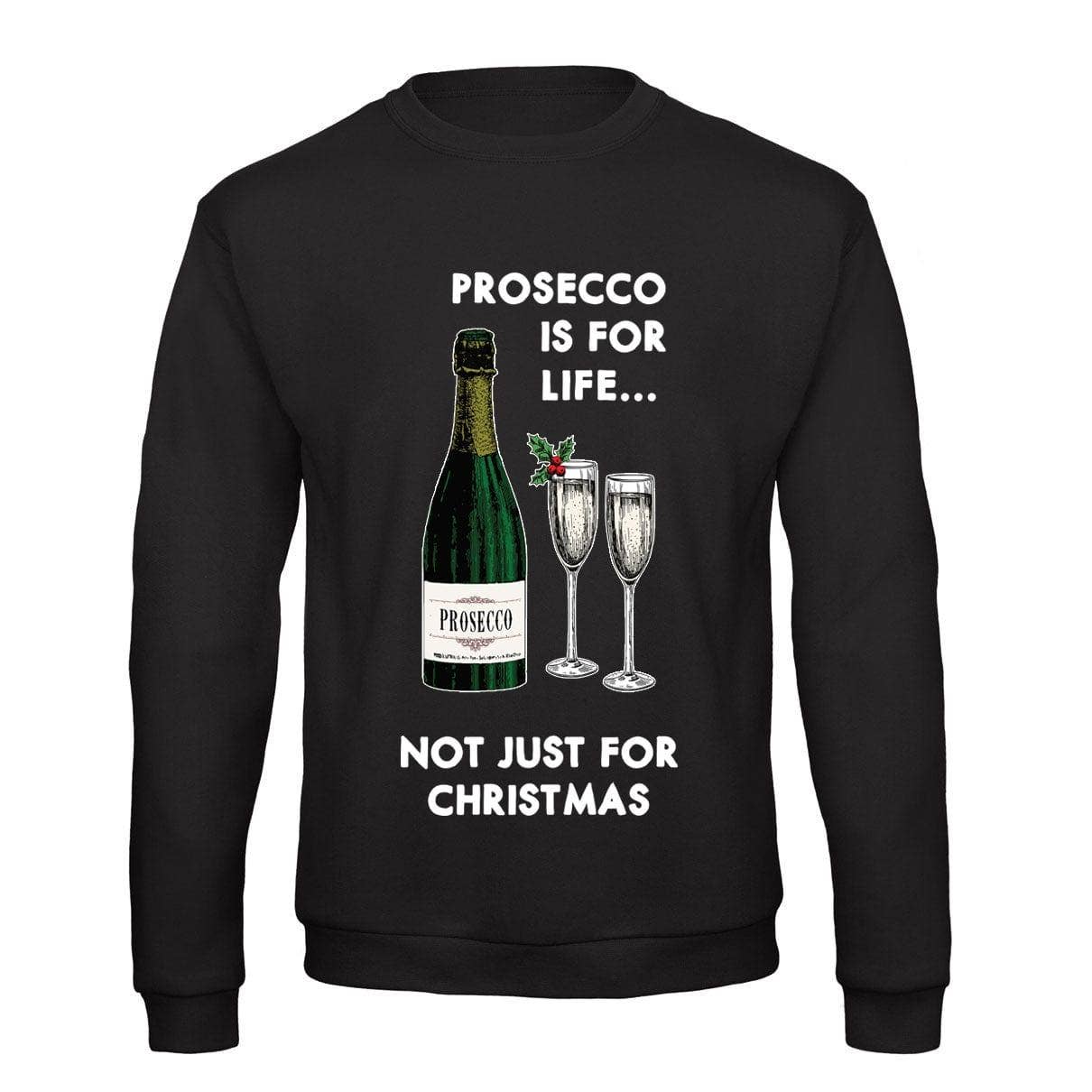 Of Life & Lemons - Wholesale Graphic Sweatshirt - Unisex - 'Prosecco Is For Life' Christmas Jumper4