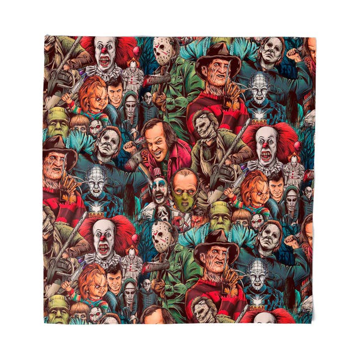 Shady Front - Wholesale Bandana - Unisex - Horror Collage Bandana