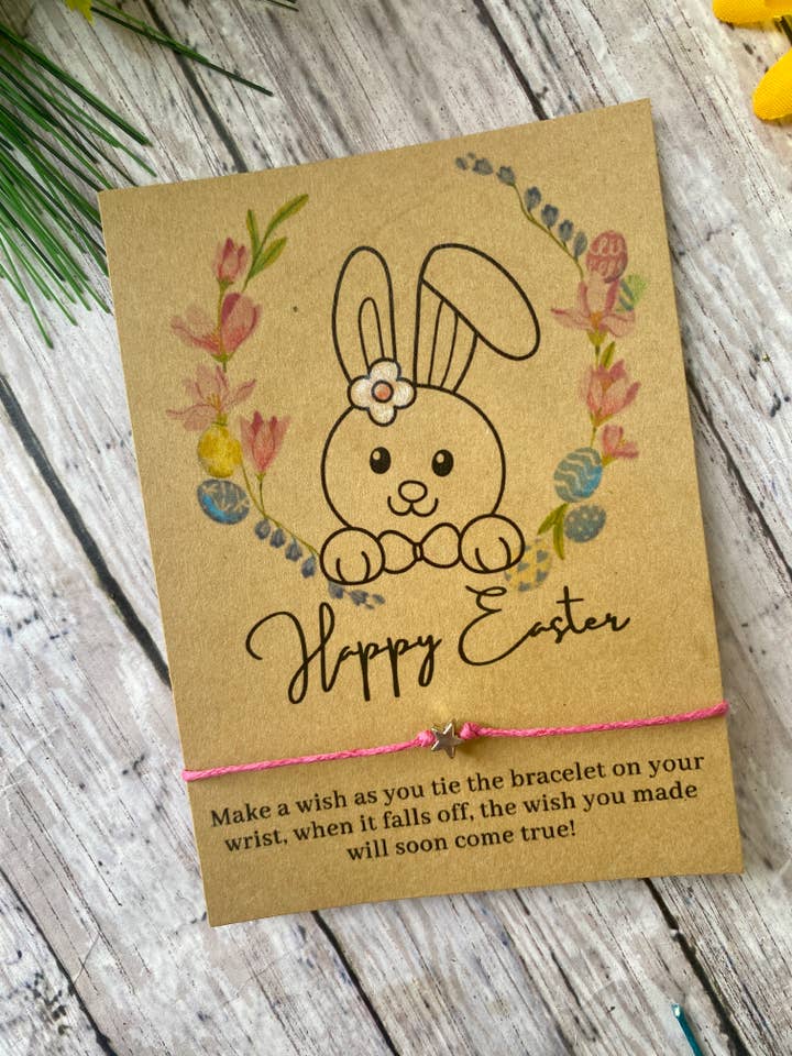 Happy Easter wish bracelet for wholesale by Lillydesigncrafts