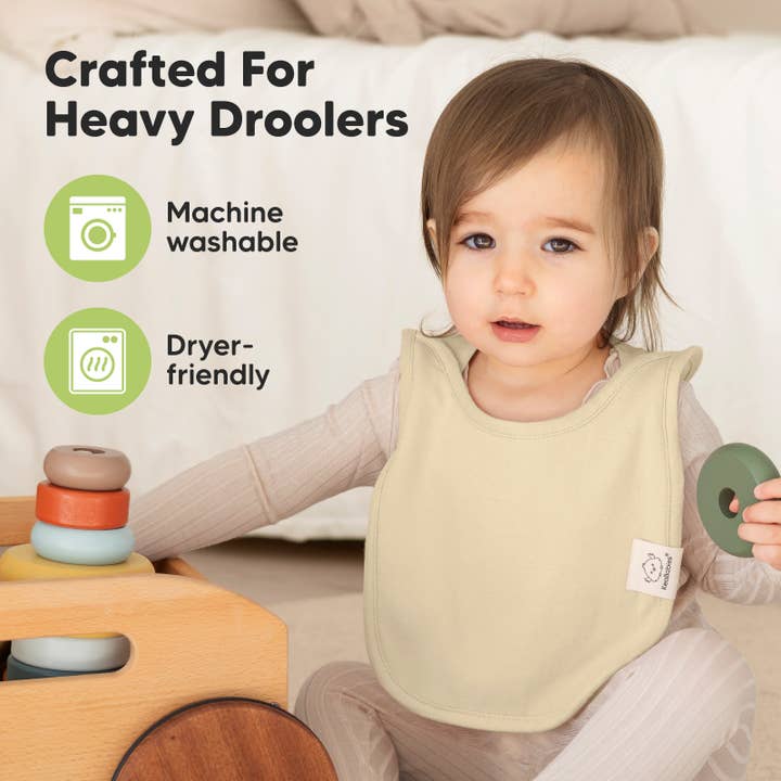 Terracotta KeaBabies 8-Pack Hallo Drool Bibs for wholesale on Faire