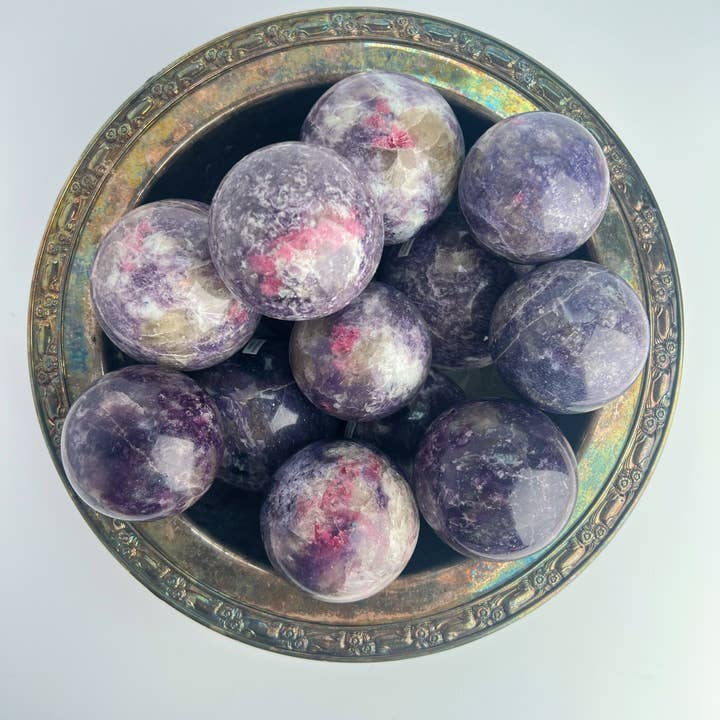 Terra Dawn Minerals - Wholesale Spirituele steen/kristal - Lepidoliet eenhoornstenen bollen4