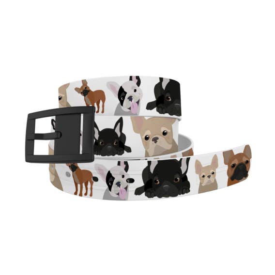 French Bulldog with Black Buckle Combo for wholesale by C4 Belts & Accessories