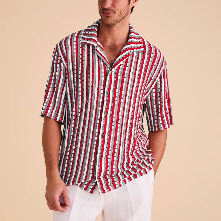 SS Knit Camp Collar Shirt for wholesale by Inserch