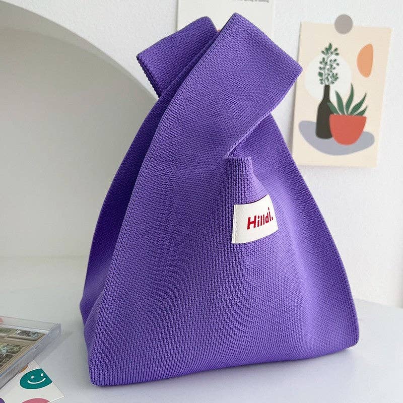 UZ Wholesale Store - Wholesale Tote Bag - Women's - Solid Color Minimalist Versatile Knitted Tote Bag7