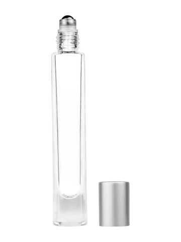 Best Bottles - Vente Supports pour huile essentielle - Grande bouteille en verre cylindrique transparent avec bille roulante en métal-9 ml8