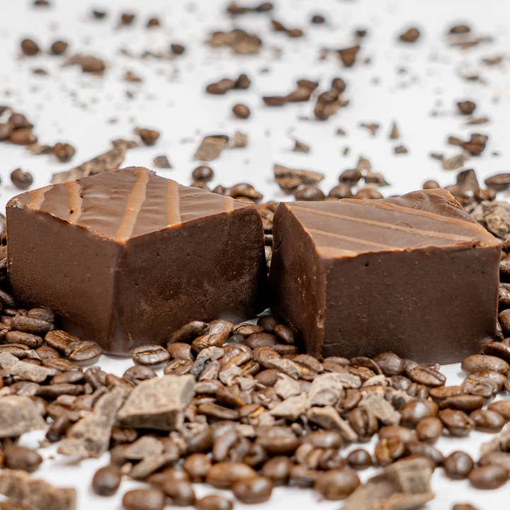 Dark Chocolate Espresso 1/2 lb. Fudge Bar for wholesale by Valley Fudge & Candy
