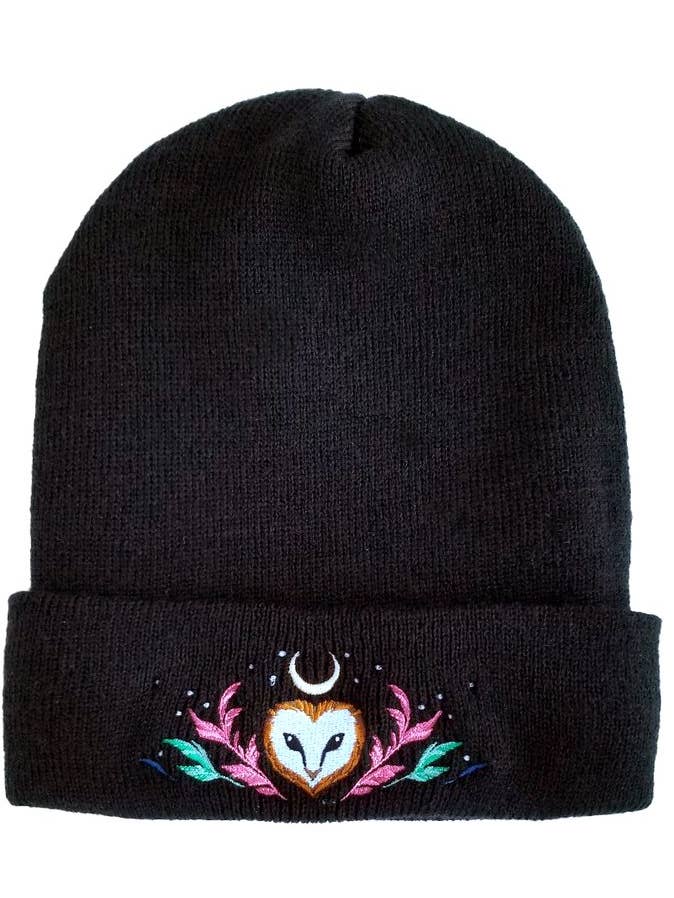 Owl Beanie for wholesale by Saiyre Illustration and Design