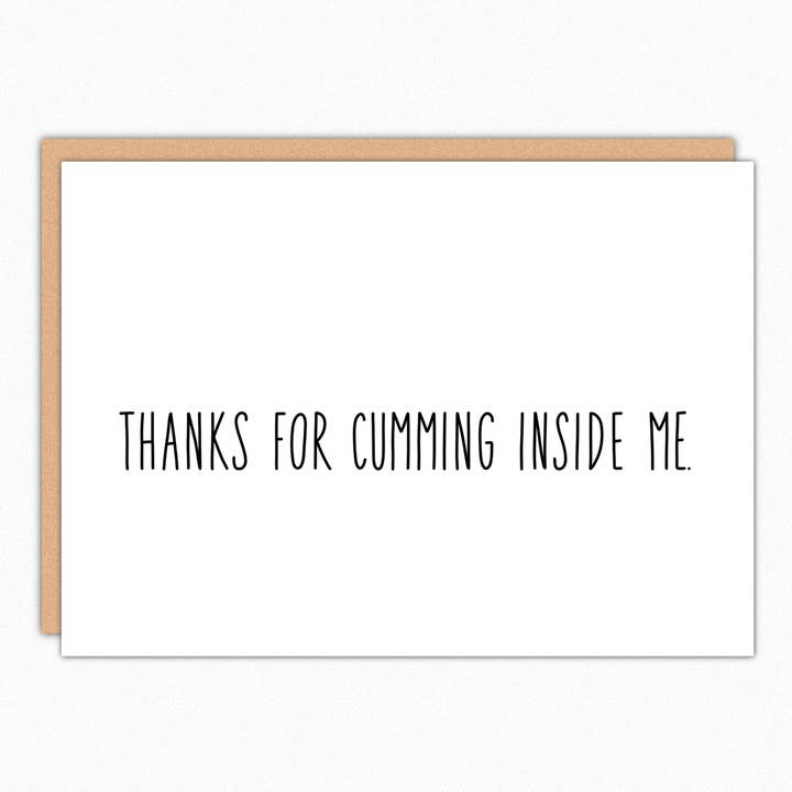 Carte de grossesse amusante Cadeau de bébé coquin écrit à la main pour la vente par In A Nutshell Studio