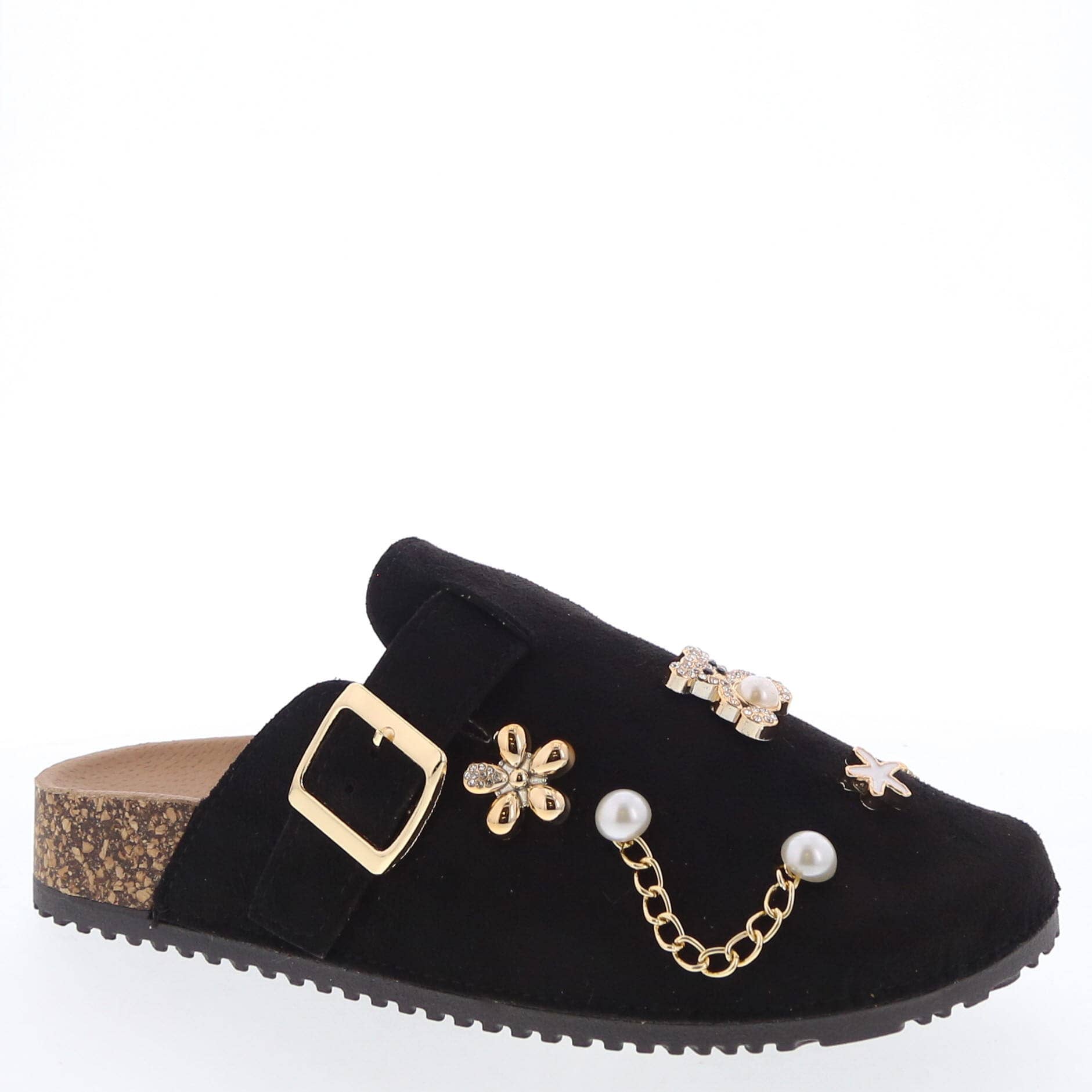 Mars Sky Shoes Wholesale - Vente Mules – femme - Top Moda GRAYSON-9 Femmes Sabots à semelle en liège avec breloques cloutées - Pack de 18 paires - 15,25/paire2