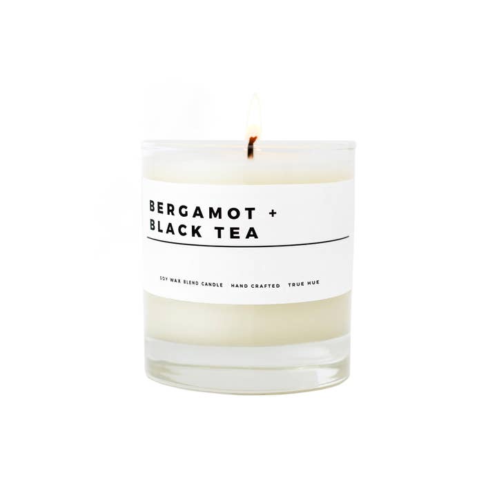 True Hue - Wholesale Jar/Filled Candle - Bergamot + Black Tea Candle