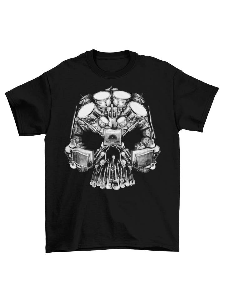 Black Skull Rocker - 4.5 oz Cotton T-Shirt for wholesale on Faire2