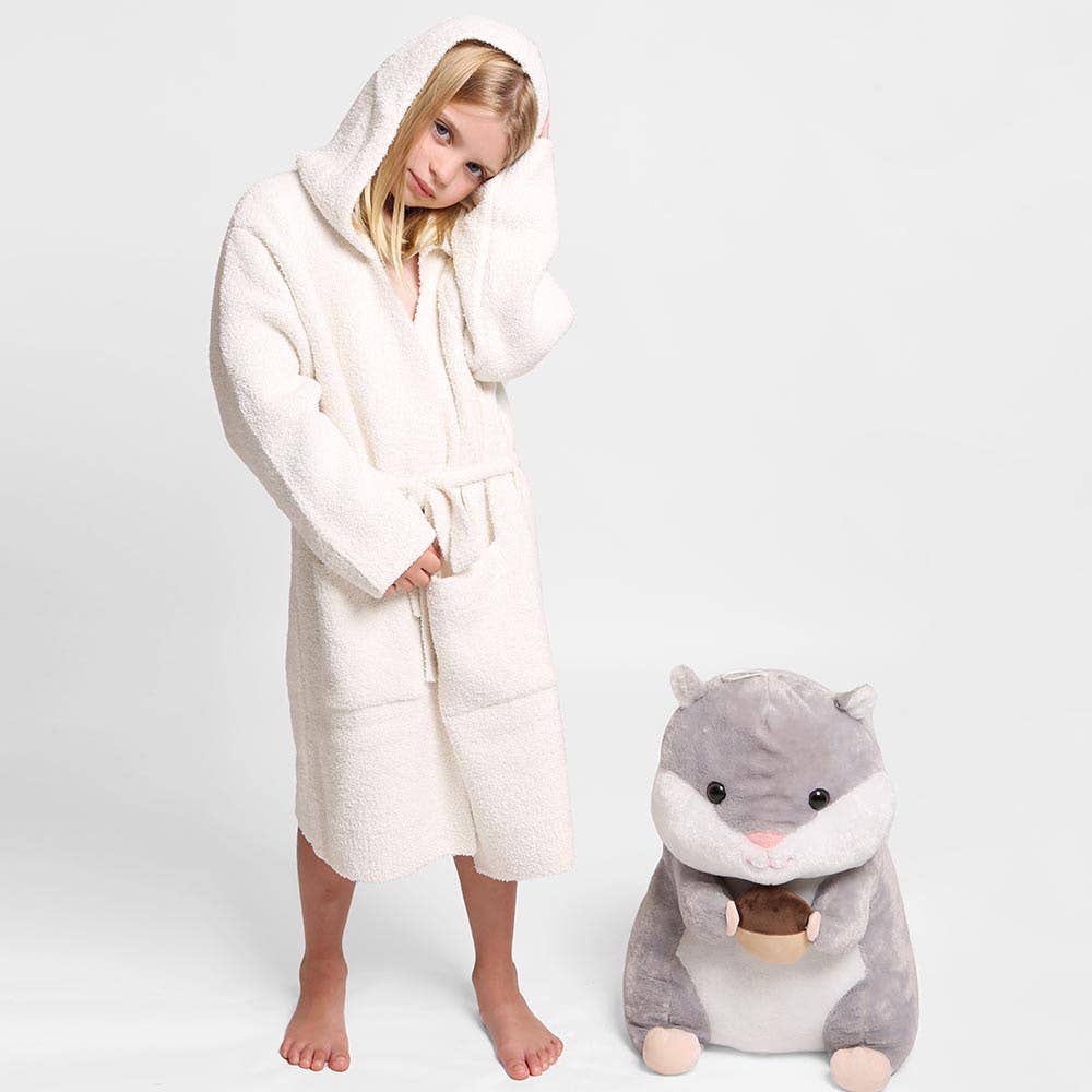 Sensibling Corp. - Wholesale Robe - Kids - Kids Solid Color Hooded Cozy Robe
10