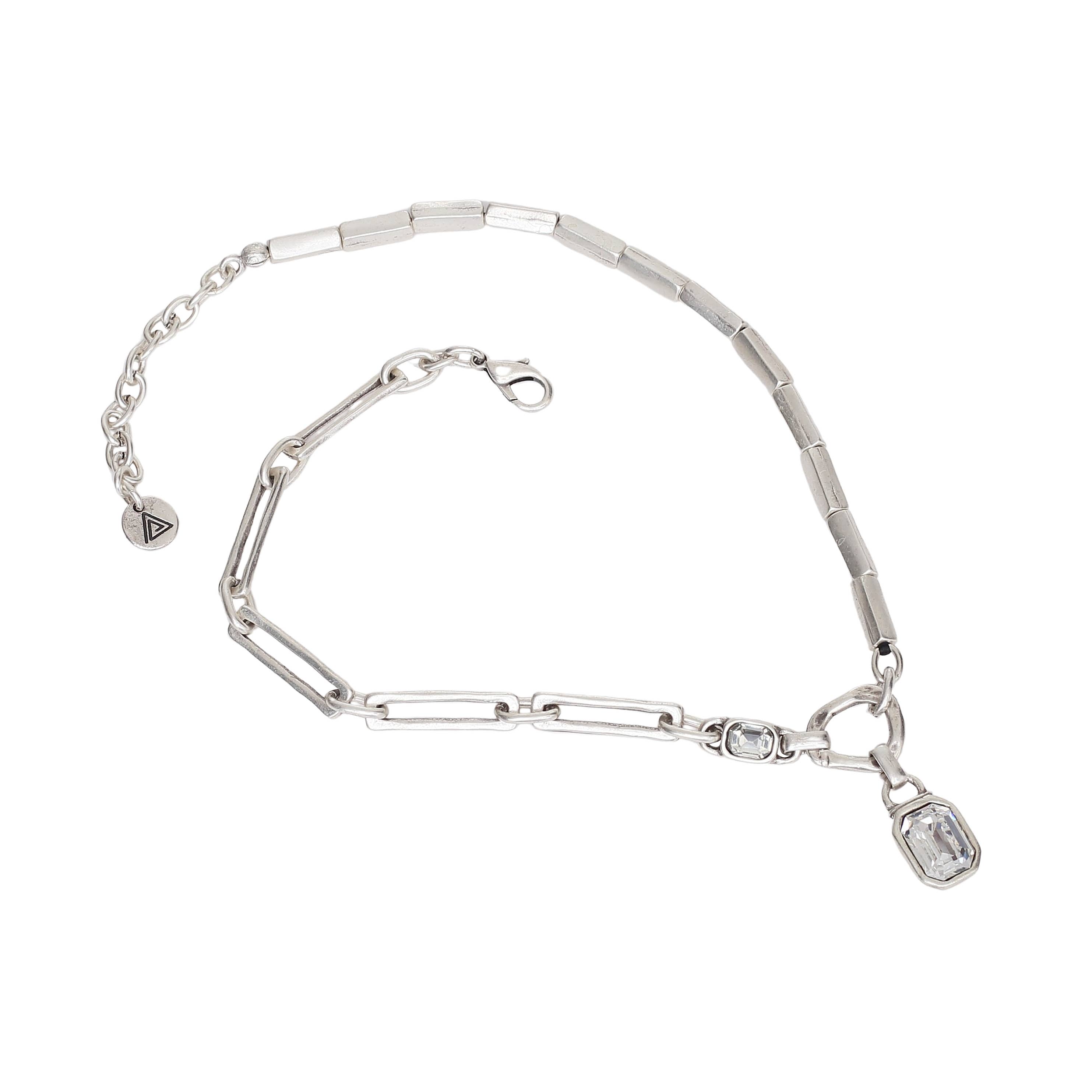 Chanour - Wholesale Y-Neck/Lariat Necklace - Handmade Crystal Pewter Necklace - 39341