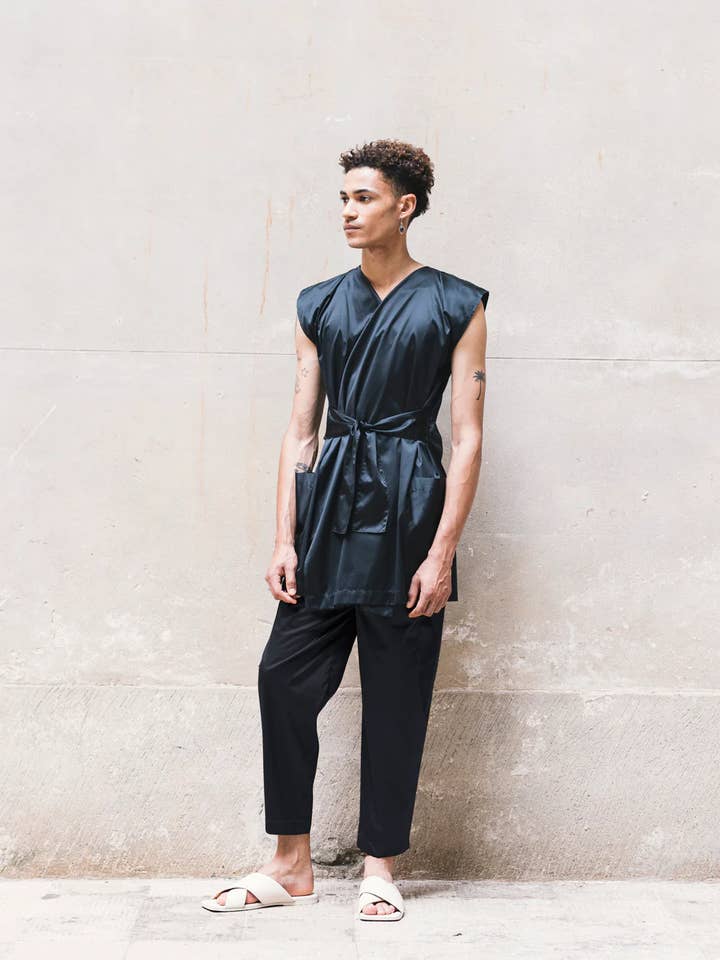 Adjustable Vest With Belt - Black/Olive/Ocra Newlife for wholesale by ZEROBARRACENTO