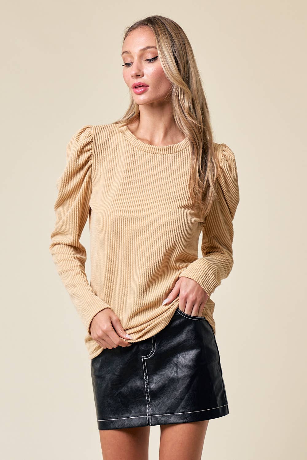 lovely melody - Wholesale Knit Top - Women's - LMT4604-Cece Solid Long Sleeve Top4