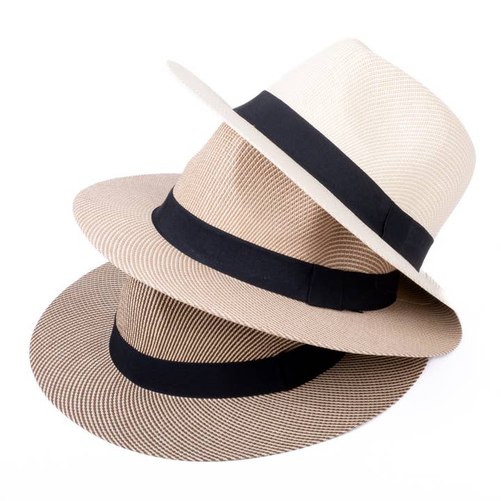 Selini New York - Wholesale Fedora - Men's - Men's S/S Black Banded Fashion Fedora hat