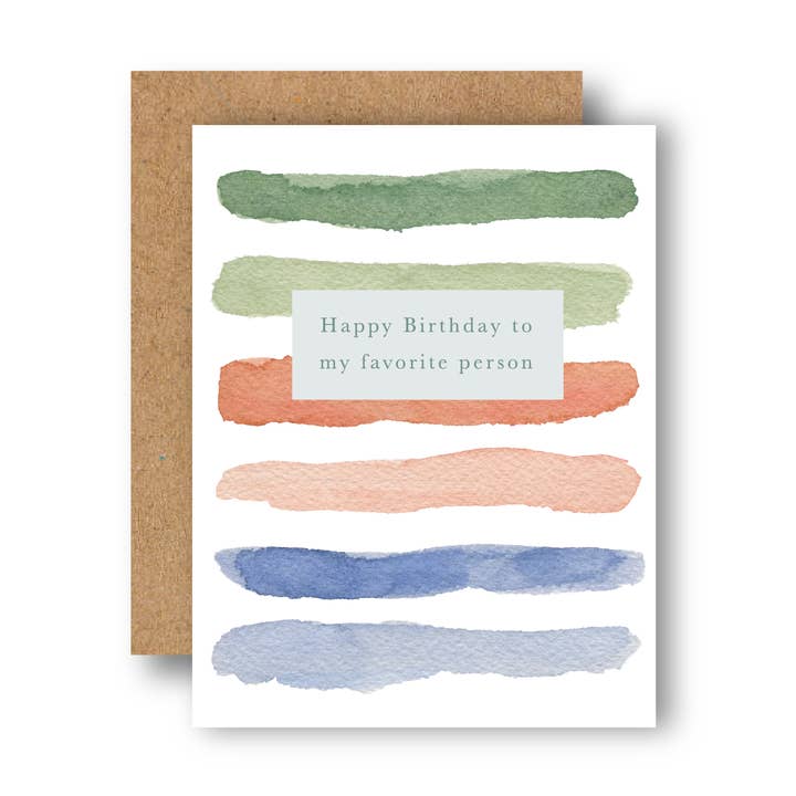 Happy Birthday Favorite Person Greeting Card - Best Friend for wholesale by By Caroline Ann