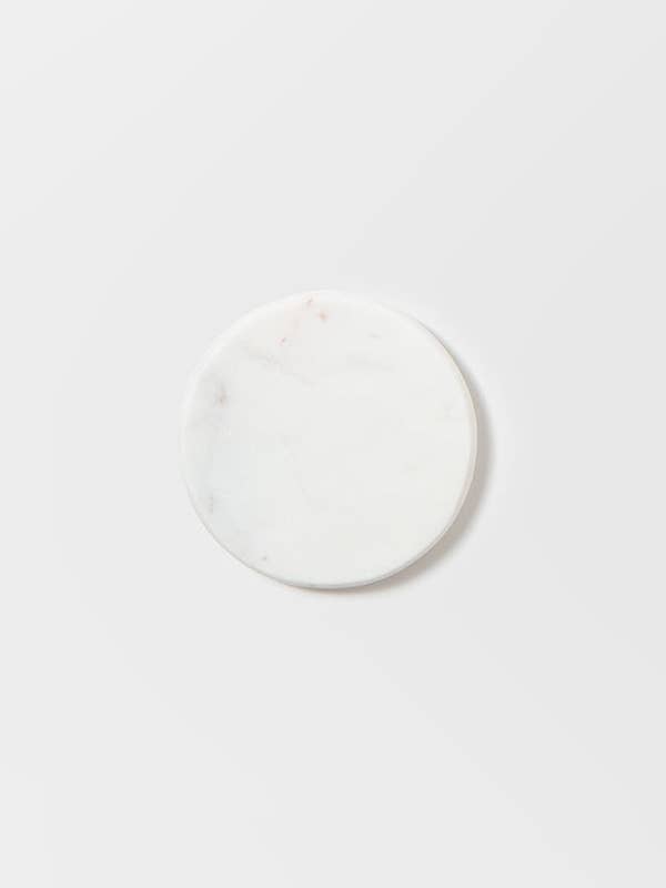 dessous de verre rond en marbre pour la vente par The Little Market