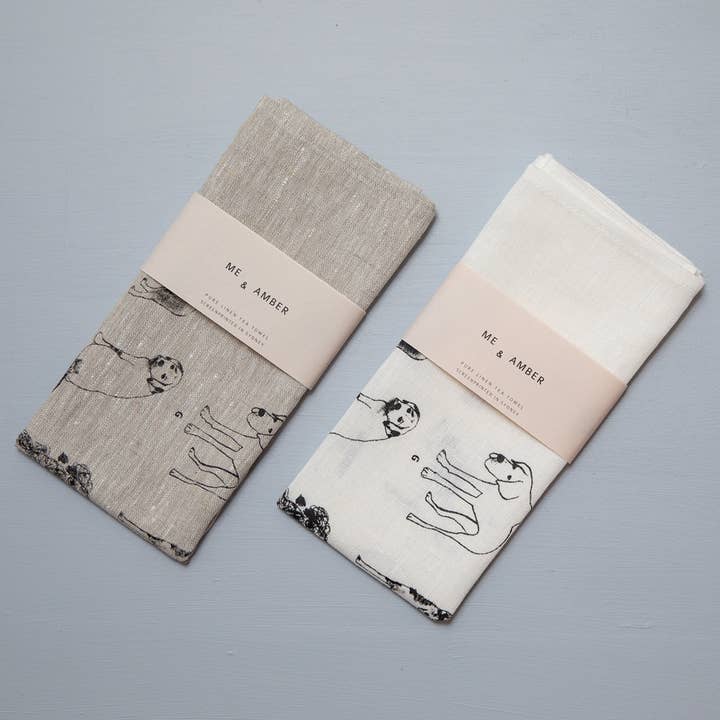 Me & Amber - Wholesale Tea towel - THE A - Z OF DOGS TEA TOWEL - various colours3