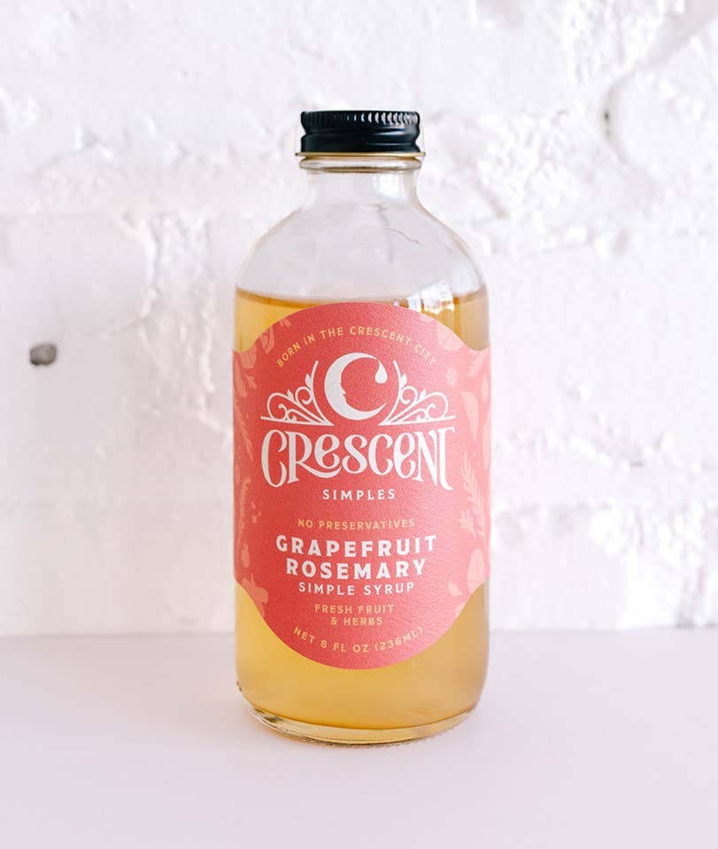 Crescent Simples - Wholesale Cocktail Mix/Syrup - Grapefruit Rosemary Simple Syrup1
