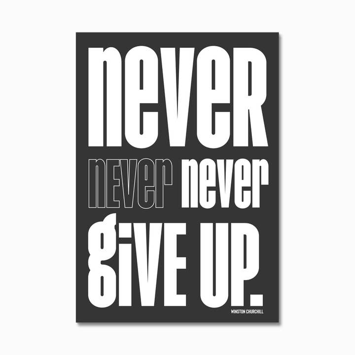 Never Give Up for wholesale by burnt peach