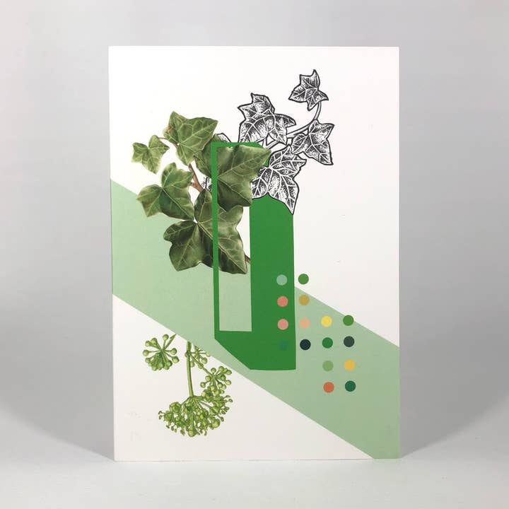 Biglietto di auguri con alfabeto botanico I per la vendita all'ingrosso da parte di Diedododa