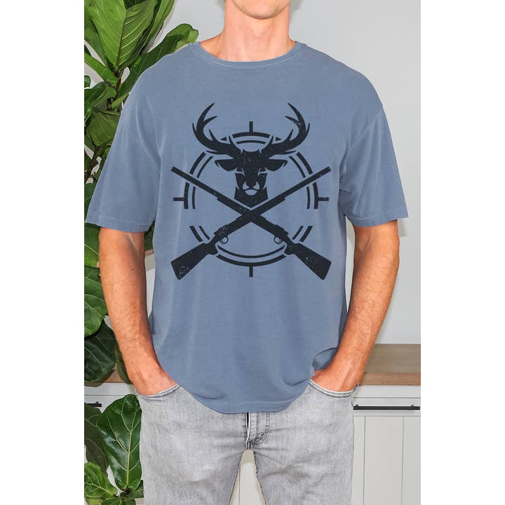 Deer Hunter Crest Graphic Tee for wholesale by Bella Me